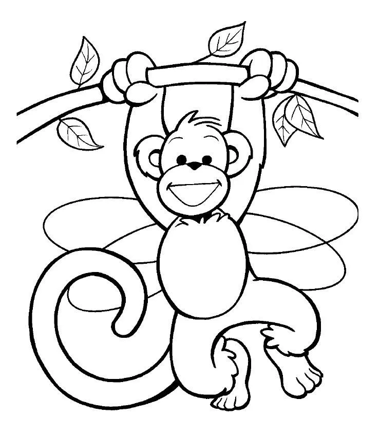 Dibujo de Monkey para colorear ~ Dibujos para Colorear Infantil