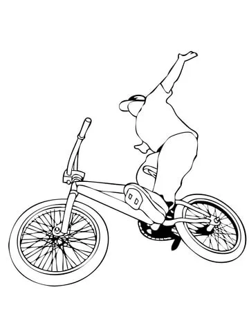 Dibujo de Montando Bicicleta Bmx para colorear | Dibujos para ...