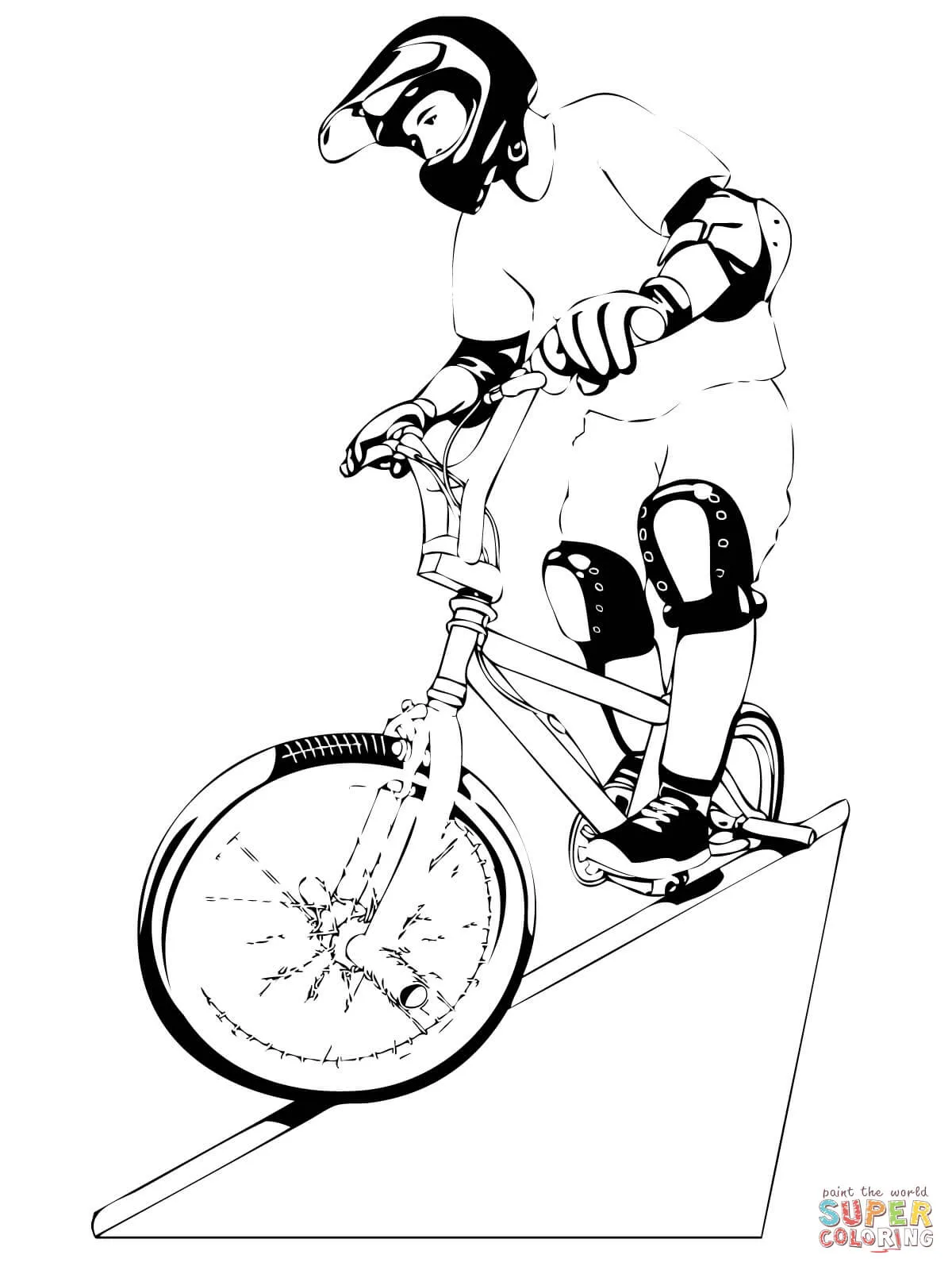 Dibujo de Montando Bicicleta Bmx para colorear | Dibujos para ...