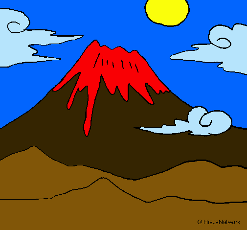 Dibujo de Monte Fuji pintado por Volcan en Dibujos.net el día 23 ...