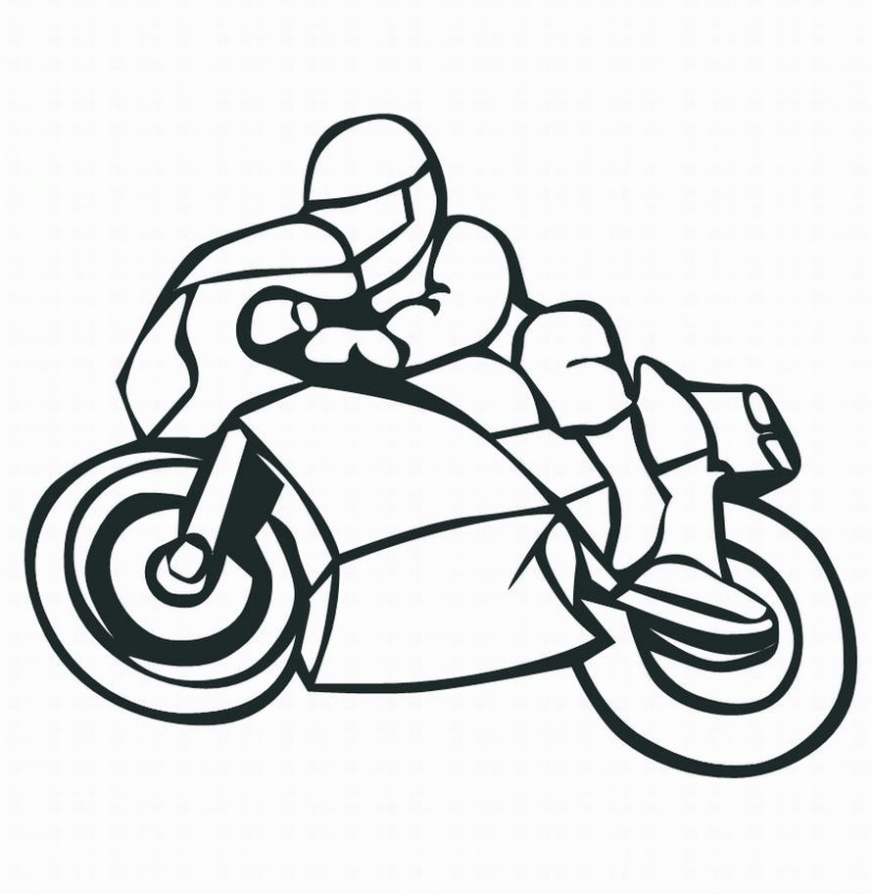 Dibujo de Moto deportiva para colorear. Dibujos infantiles de Moto ...