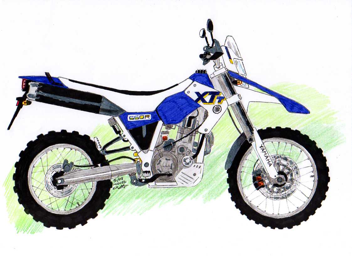 Dibujo moto enduro - Imagui