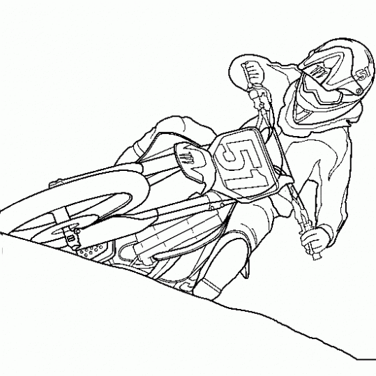 Dibujo de Moto Freestyle para colorear. Dibujos infantiles de Moto ...