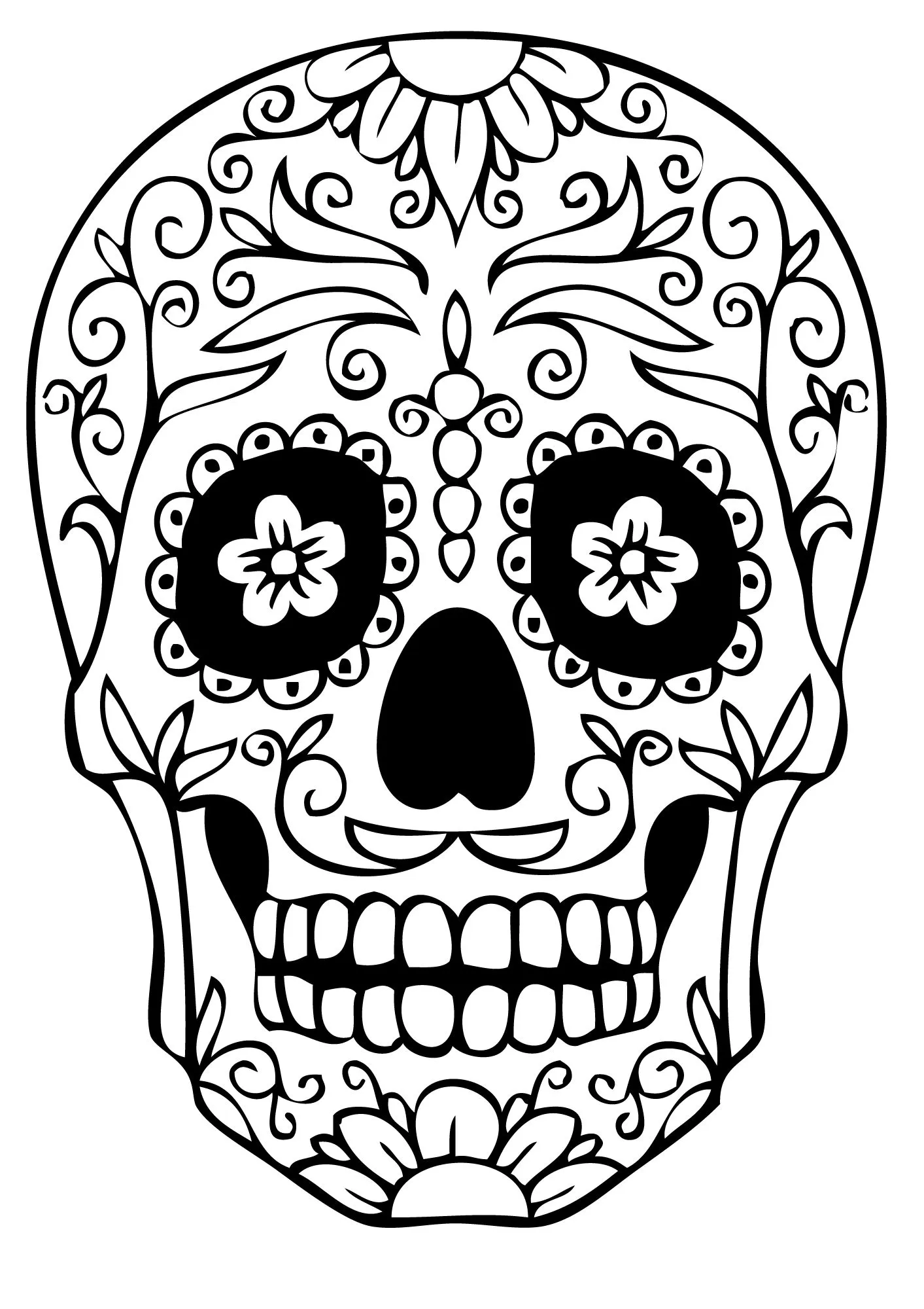 Dibujo de Días de los muertos gratis para descargar y colorear - Día de los  Muertos - Just Color Niños : Dibujos para colorear para niños