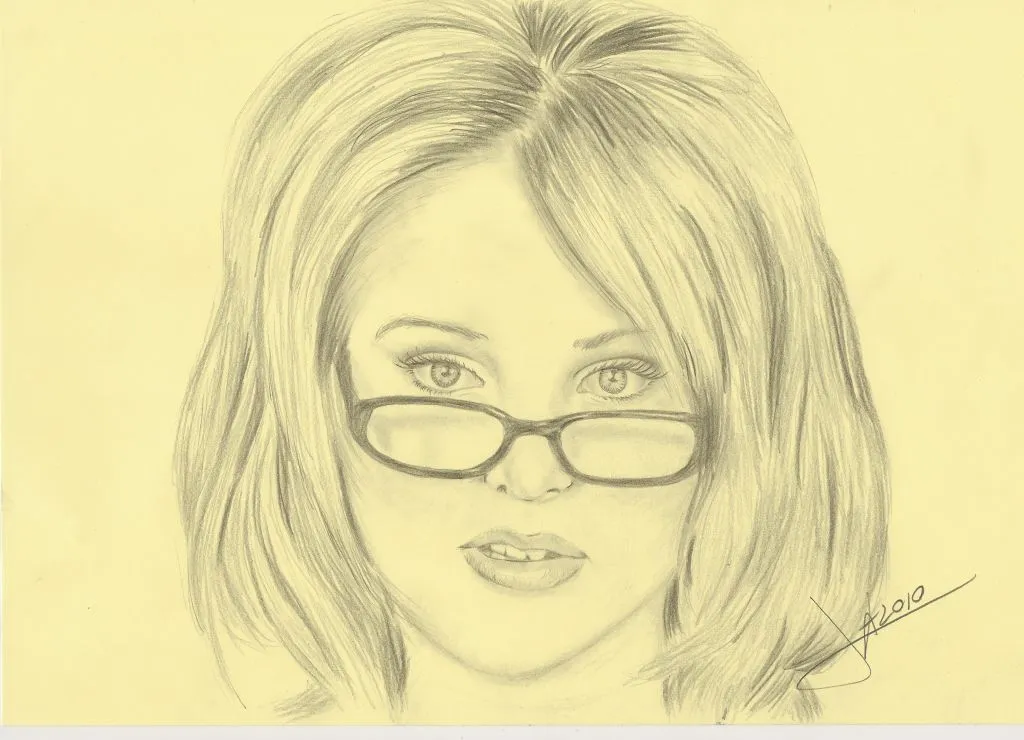 dibujo mujer con gafas jose González Platero - Artelista.com - en