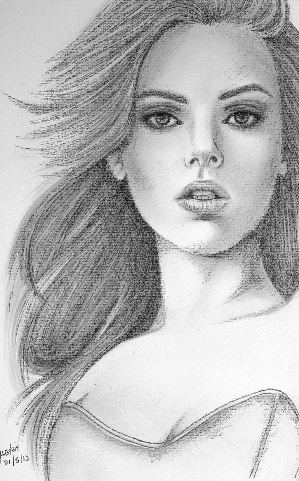 dibujo retrato de mujer mayo 2013 by AbnerAgustin on DeviantArt