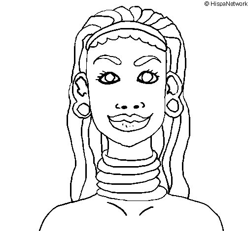 Dibujo de Mujer jirafa para Colorear - Dibujos.net