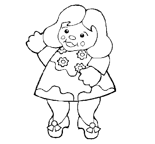 Dibujo de Muñeca para Colorear