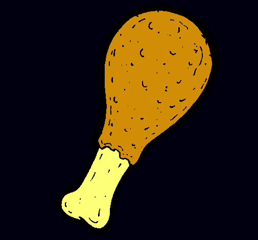 Dibujo de Muslitos de pollo pintado por Pollofrito en Dibujos.net ...