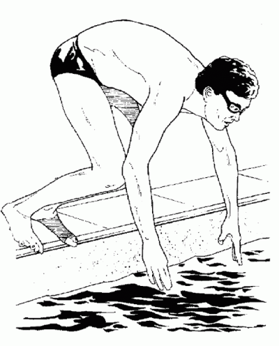 Dibujo de Natación. Dibujo para colorear de Natación. Dibujos ...