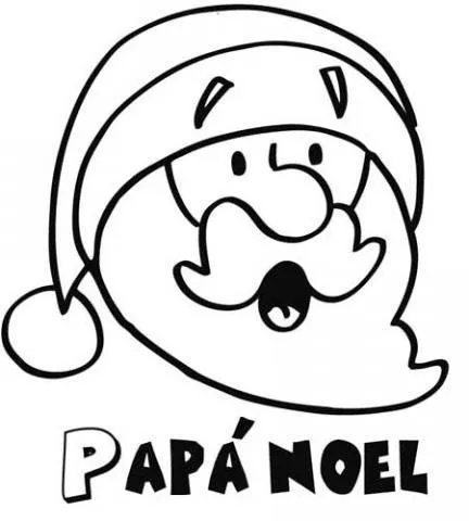 Dibujo de Navidad de Papá Noel asombrado