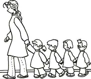 Dibujo de niña caminando - Imagui