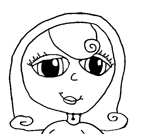 Dibujo de Niña 4 para Colorear - Dibujos.net