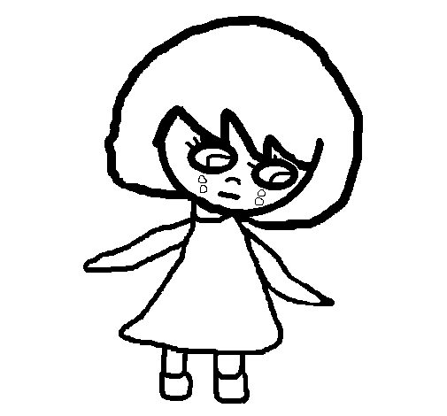 Dibujo de Niña con lágrimas para Colorear - Dibujos.net