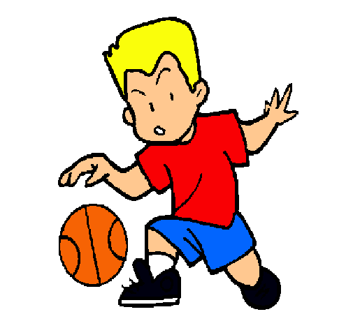 Dibujo de Niño botando la pelota pintado por Basquetbol en Dibujos ...