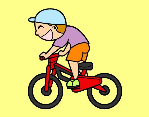 Dibujo de Niño ciclista pintado por Mariawapa en Dibujos.net el ...