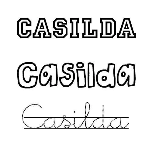 Dibujo del nombre Casilda para colorear - Nombres de santo de ...