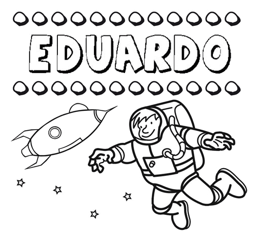 Dibujo con el nombre Eduardo para colorear, pintar e imprimir