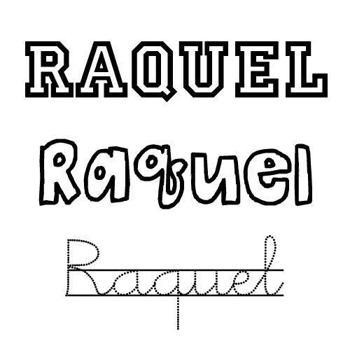 Dibujo del nombre Raquel para colorear y pintar - Nombres del ...