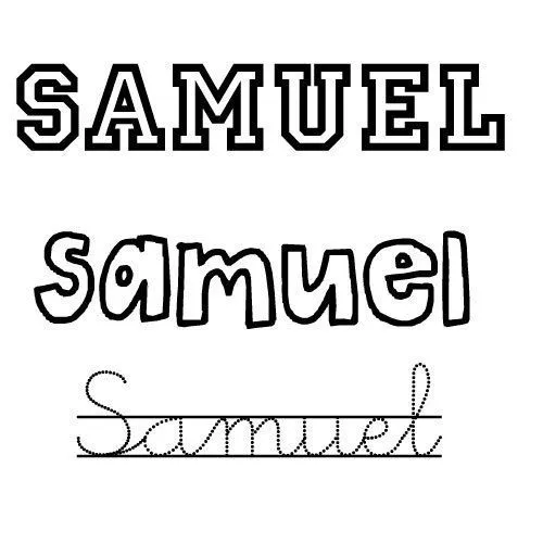 Dibujo del nombre Samuel para colorear e imprimir