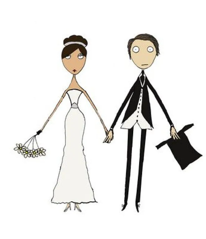 Dibujos animados de novios para boda - Imagui