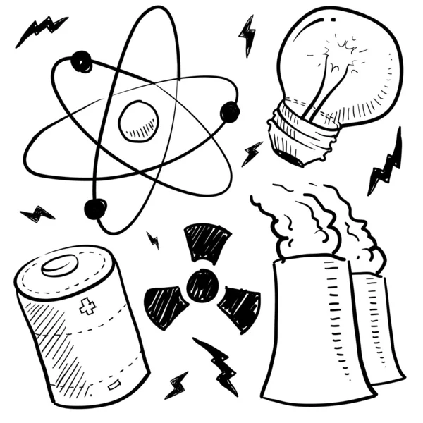 dibujo de objetos de energía nuclear — Vector stock © lhfgraphics ...