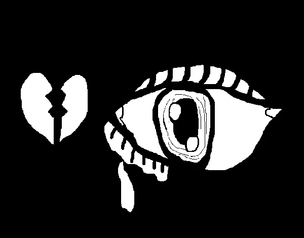 Dibujo de Ojo triste para Colorear