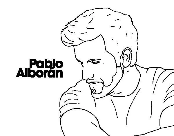 Dibujo de Pablo Alborán para Colorear - Dibujos.net