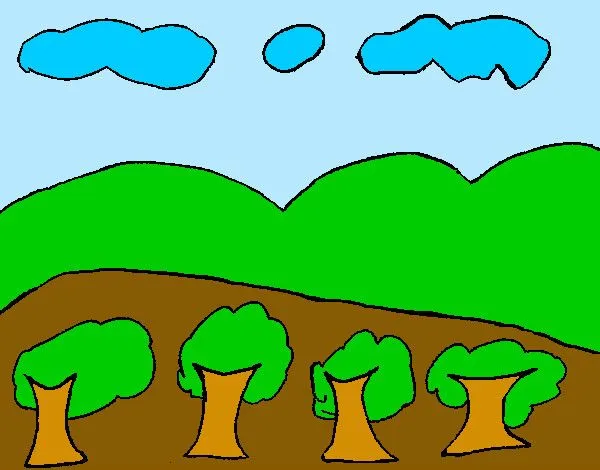 Dibujo de Paisaje con montañas pintado por Uscanga en Dibujos.net ...