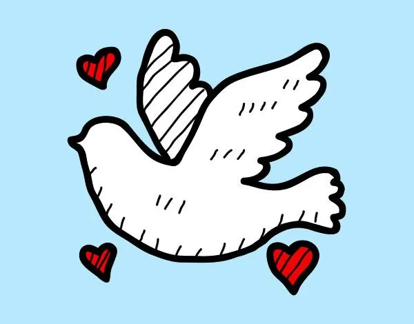 Dibujo de Paloma del amor pintado por Maria01 en Dibujos.net el ...