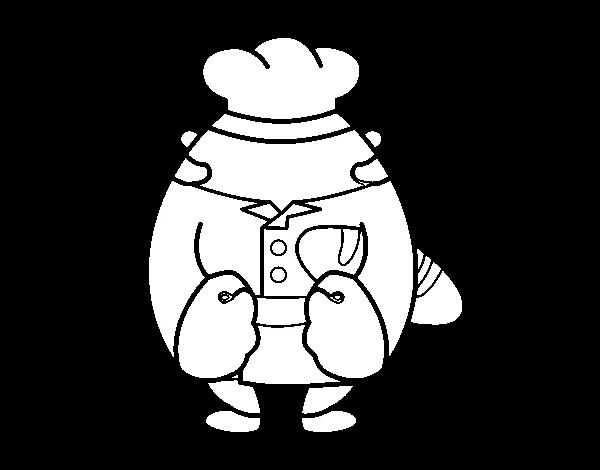 Dibujo de Panadero para Colorear - Dibujos.net