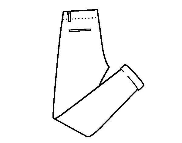 Dibujo de Pantalones de vestir para Colorear - Dibujos.net