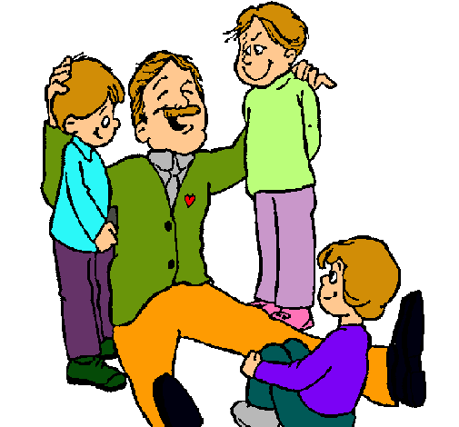 Dibujo de Papa con sus 3 hijos pintado por Tome en Dibujos.net el ...