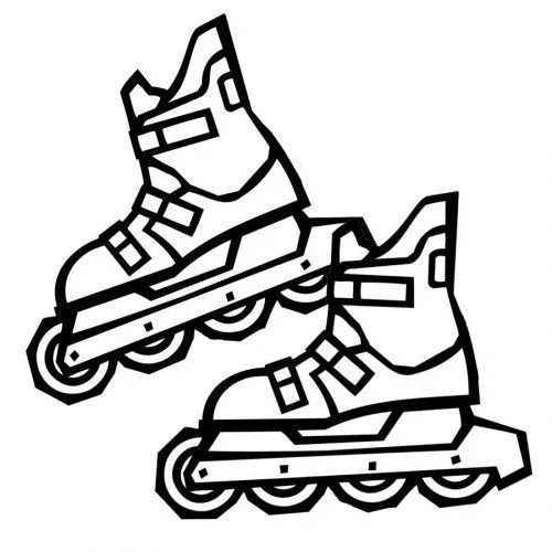 Dibujo de patines de ruedas para pintar - Dibujos para colorear de ...