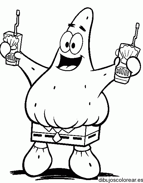 Dibujo de Patricio sonriendo | Dibujos para Colorear