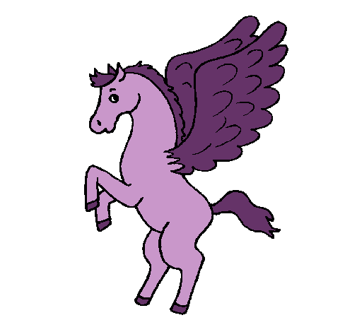 Dibujo de Pegaso sobre dos patas pintado por Morado en Dibujos.net ...