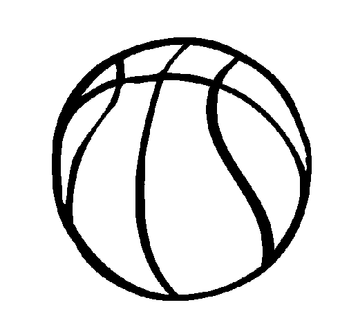 Dibujo de Pelota de básquet para Colorear