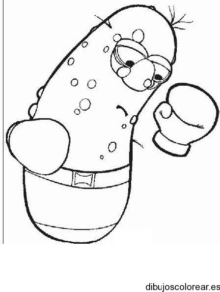Dibujo de un pepino boxeador | Dibujos para Colorear