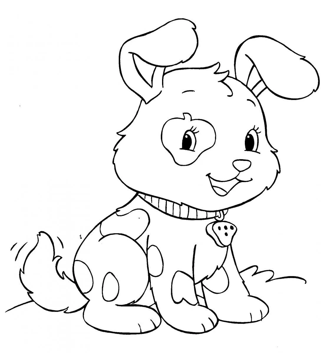 Dibujo de Perrito para colorear | Dibujos para Colorear Infantil