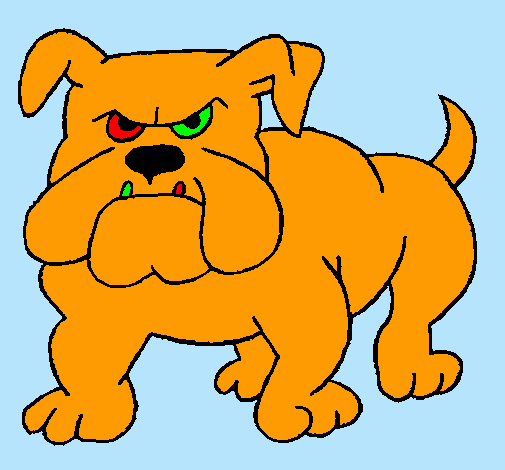 Dibujo de Perro Bulldog pintado por Pelea en Dibujos.net el día 20 ...