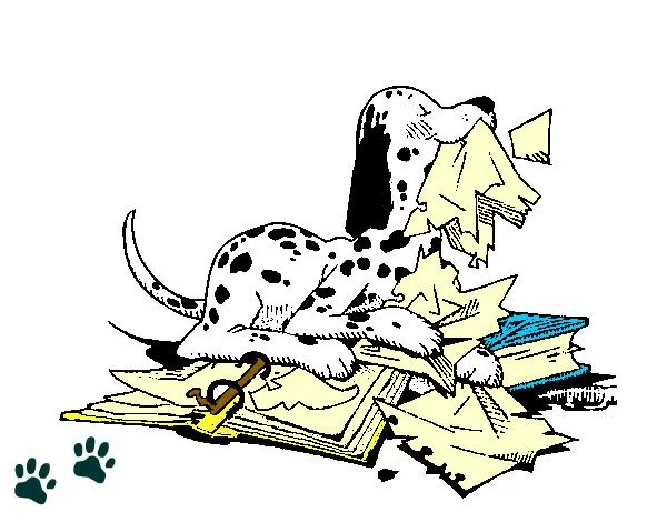 Dibujo de perro estudioso pintado por Pinguinito en Dibujos.net el ...