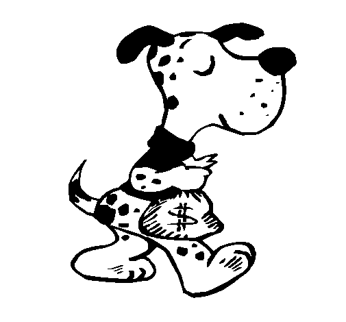 Dibujo de Perro ladrón para Colorear - Dibujos.net