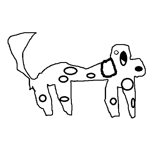 Dibujo de Perro con manchas para Colorear - Dibujos.net