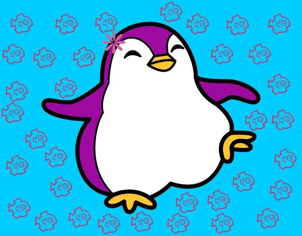 Dibujo de pinguina bailarina pintado por Bonny_azul en Dibujos.net ...