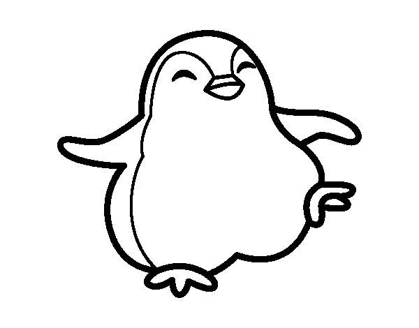 Dibujo de Pingüino bailando para Colorear - Dibujos.net