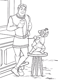 de Shrek para imprimir y colorear: Dibujo de Shrek y el Gato con botas ...