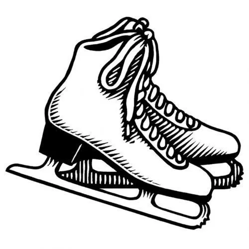 Dibujo para pintar de patines de hielo - Dibujos para colorear de ...