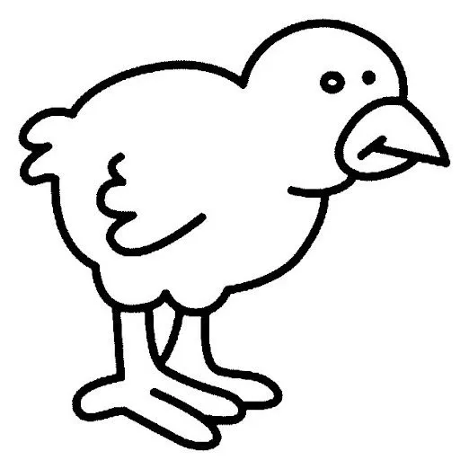 Dibujo para pintar de pollito - Imagui