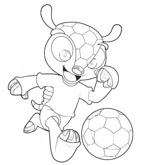 Dibujo para pintar a "Tatú Bola" la Mascota del Mundial Brasil ...