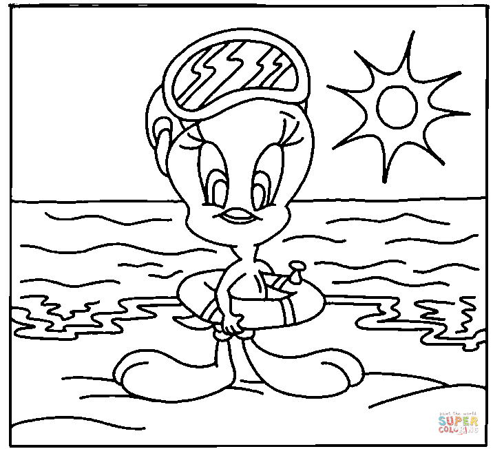 Dibujo de Piolín de Vacaciones de Verano para colorear | Dibujos ...